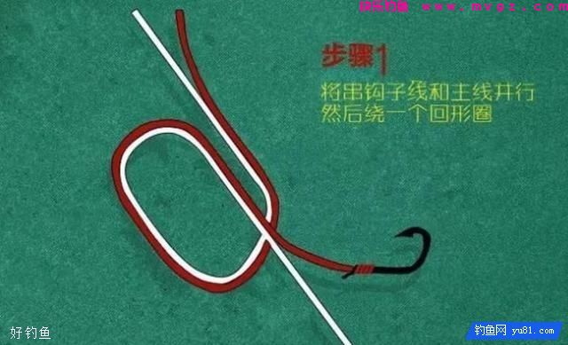 图解串钩的绑钩法，实用简单(图1)