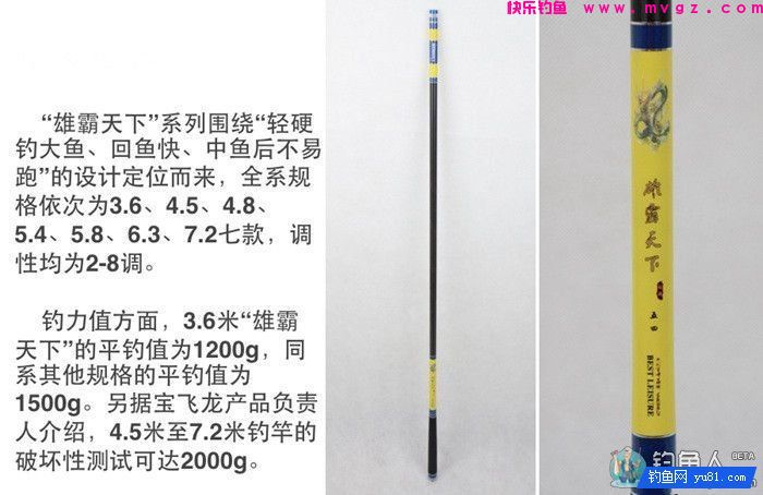 宝飞龙豪仕达系列雄霸天下鱼竿的工艺与性能测评(图1)